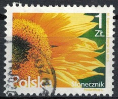 Pologne 2015 Oblitéré Rond Used Flowers Fleurs Sunflower Tournesol - Used Stamps