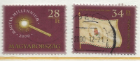 HUNGARY - 2000. Hungarian Millennium II./ Coronation Scepter / Millennium Flag  USED!!     III.  Mi 4579-4580. - Used Stamps