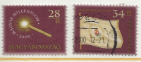 HUNGARY - 2000. Hungarian Millennium II./ Coronation Scepter / Millennium Flag  USED!!     III.  Mi 4579-4580. - Oblitérés