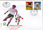 YUGOSLAVIA 1990 World Cup Football Championship Italy FDC - Covers & Documents