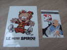 Lot De Deux Autocollant Bd Petit Spirou Et Festival Bd Serre 1992 - Autocollants