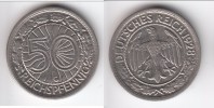**** ALLEMAGNE - GERMANY - 50 REICHSPFENNIG 1928 G - WEIMAR REPUBLIC **** EN ACHAT IMMEDIAT - 50 Renten- & 50 Reichspfennig