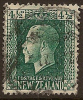 NZ 1915 4 1/2d Green P14x14.5 SG 423a U #OK45 - Gebraucht