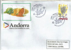 ANDORRE.  Les Épices En Andorre (le Thym), Lettre FDC 2015 Adressée En Espagne - Covers & Documents