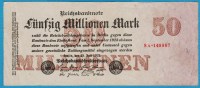 DEUTSCHES REICH 50 MILLIONEN  MARK 25.07.1923  SERIE 8A.148967  P# 98  6 Digit Serial # - 50 Mio. Mark