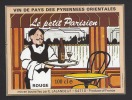 Etiquette De Vin De Pays Des Pyrénnées Orientale -  Le Petit Parisien - Thème Métier  Garçon De Café - Lalande à 54710 - Métiers