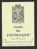 Etiquette De Vin De Table-  Cuvée Du Fromager - Thème Métier - Professions