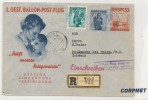 AEROPHILATELIE -1949 AUTRICHE  ENVELOPPE ENTIER POSTAL Par BALLONPOST From WELS To FAULENSEE - SUISSE - Par Ballon