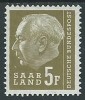 1957 GERMANIA SARRE PRESIDENTE HEUSS 5 F MH * - G45 - Ungebraucht