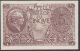 ITALY  ITALIA ITALIEN ITALIE     1944  5 LIRE - Regno D'Italia – 5 Lire