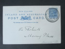 Neuseeland / NZ 1895 Ganzsache Post Card Mit Firmenzudruck! Faculty Of Medicine. Sauberer Dunedin Stempel. Hospital - Briefe U. Dokumente