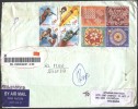 Mailed Cover (letter) With Stamps Olympics Games Beijing 2008 From India To Bulgaria - Covers & Documents