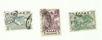 Grèce Poste Aérienne N°23, 24, 28 Cote 6.75 Euros - Used Stamps