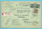 171+224 Op Brief Aangetekend VALEURS A RECOUVRER / POSTAUFTRAG Met Stempel LUXEMBOURG - Cartas & Documentos