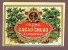 Ancienne Et Jolie étiquette, Papier Glacé, Crème De Cacao-Chuao à La Vanille, Lith. Gougenheim, Lyon - Autres & Non Classés