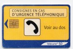 TELECARTE 50 : Consignes En Cas D´urgence Téléphonique - 2003