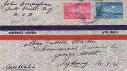 Cuba 1949 Air Mail Cover Sent To Australia - Gebruikt