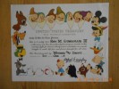Disney Certificate - US Treasury - War Finance - 1945 - Cinema & Teatro