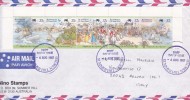 Australia 1987 Airmail, First Fleet Rio De Janeiro Strip, Sent To Italy - Used Stamps