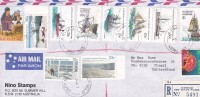 Australia 1987 Registered Airmail, AAT Stamps And Others, Sent To Switzerland - Oblitérés