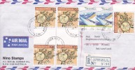 Australia 1987 Registered Airmail, Cook's Voyage, America's Cup, Sent To Switzerland - Usados