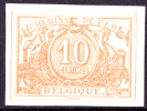 Belgium Railroad Stamp Imperforate (proof?) Scott Q7 - Otros & Sin Clasificación