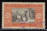 Sénégal - Oblitéré - Charnière Y&T 1922 N° 76 Marché Indigène 25c Rouge Et Noir - Gebruikt