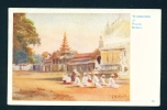 BURMA  -  Worshippers At Pagan  Unused Vintage Postcard As Scan - Myanmar (Burma)