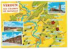 CP CARTE VERDUN ET SES CHAMPS DE BATAILLE, MEUSE 55 - Verdun