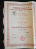 ACTION 100 Fr Secteur Marocain D'Eclairage Et De Force  Siege à Paris 1929 - Afrika