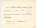 NAISSANCE DE LA FILLE DU PASTEUR   STRASBOURG  1899  9x11cm - Naissance & Baptême