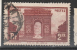 FRANCE N° 258 2F BRUN ROUGE ARC DE TRIOMPHE A PARIS BIVIL AU LIEU DE BIVEL OBL - Ungebraucht