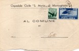 1948  LETTERA CON ANNULLO MONTAGNANA PADOVA - Luftpost