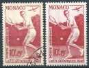 Monaco - 1948 - Jeux Olympiques De Londres -  PA 34 -  Variété Carmin Pale   - Oblitéré - Used - Varietà