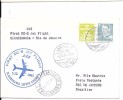 LE56 Lettre Du Danmark De PA 1ère Liaison Par DC-8 Jet Flight Scandinavie-Rio De Janeiro De 1961 - Poste Aérienne