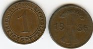 Allemagne Germany 1 Reichspfennig 1936 A J 313 KM 37 - 1 Reichspfennig