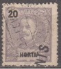 HORTA (Açores )- 1897,  D. Carlos I.   20 R.    D. 11 3/4 X 12  (o)  MUNDIFIL  Nº 17 - Horta