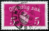 Norway 1934  Minr.10  II   34mm X18,5mm  HAUGESUND  19-4-1935 ( Lot C 158 ) - Dienstmarken