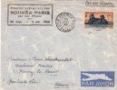 Noumèa To Paris, Premier Voyage Règulier. 1949.  Cover Numèa To Carry Le Rouet - Covers & Documents