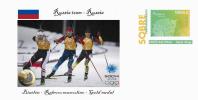 Spain 2014 - XXII Olimpics Winter Games Sochi 2014 Gold Medals Special Prepaid Cover - Biatlon Relevos Masc. Russia Team - Winter 2014: Sotchi