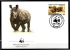 CENTRAFRIQUE   FDC  WWF  Panda   Rhinoceros - Rhinoceros