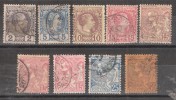 MONACO 1885 - 1901, Lot De 9 Timbres Type Charles III Et Albert 1 Er, Neufs Et Obl, Dont N° 3, 4 (*) Cote , 265 Euros - Usados