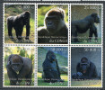 (cl. 4 - P.10) (lot 1) Congo ** Série De 6 Tbres (ref. Michel Au Dos) Singe : Bonobo - Neufs