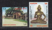 BANGLADESH, 2000, Archaeology, Buddha, Statue, Idrakpur Fort, Set 2 V,  MNH, (**) - Archeologie