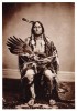 04294 "FLYING PIPE, CANUPA KINYAN - YANKTON SIOUX" PELLEROSSA - REDSKIN. CART. POST. ILLUSTR. ORIG. NON SPEDITA. - América