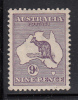 Australia MH Scott #9 BW #24k 9p Kangaroo Variety: White Flaws Between Value Circle And SA Coast, Flaw After Last 'A' - Nuovi