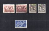 Australia   1934-57   Y&T  Nº   5 - 6 - 7 - 8 - 9   Aéreo - Used Stamps