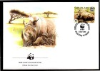 SWAZILAND    FDC    WWF  Panda   Rhinoceros - Rhinoceros