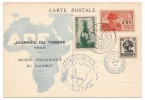 AOF - Dahomey => Carte "Journée Du Timbre" - COTONOU Oct 1945 + Cachet Ordinaire 4 Nov 1945 - Briefe U. Dokumente