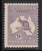 Australia MH Scott #50 BW #27 9p Kangaroo - Mint Stamps